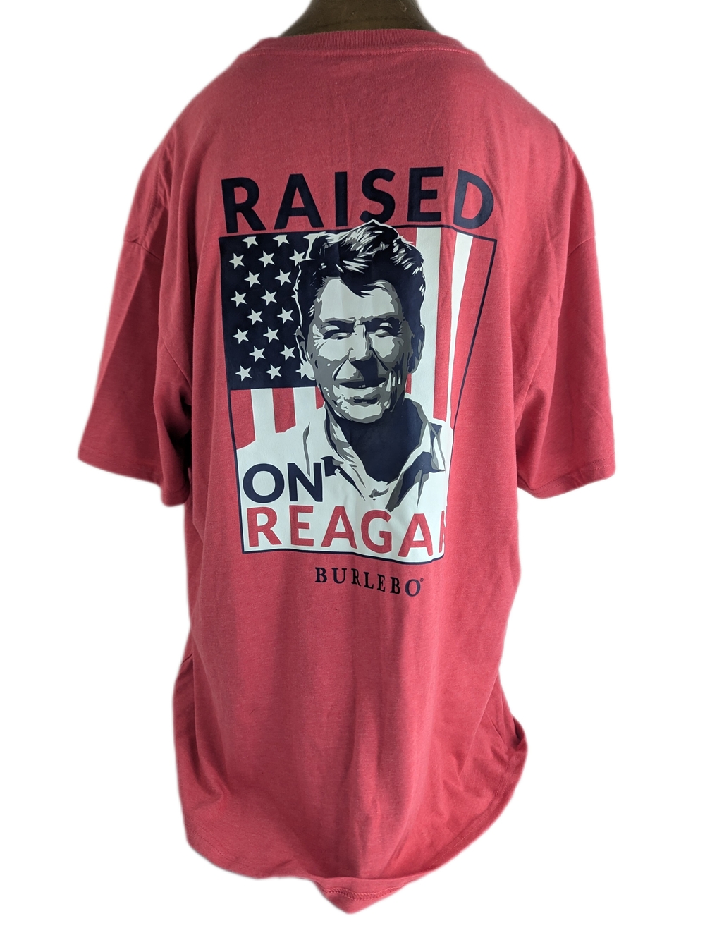 Ronald Reagan BURLEBO Men's Red 'Raised on Reagan' Short Sleeve Tee XL